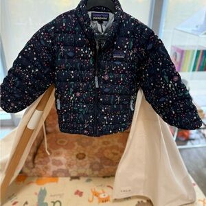 Patagonia Kids' Navy Patterned Puffer Jacket